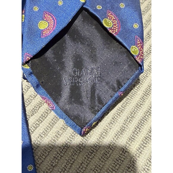 Gianni Versace Tie, 100% Silk, Made In Italy. Vintage 90s - Picture 4 of 6